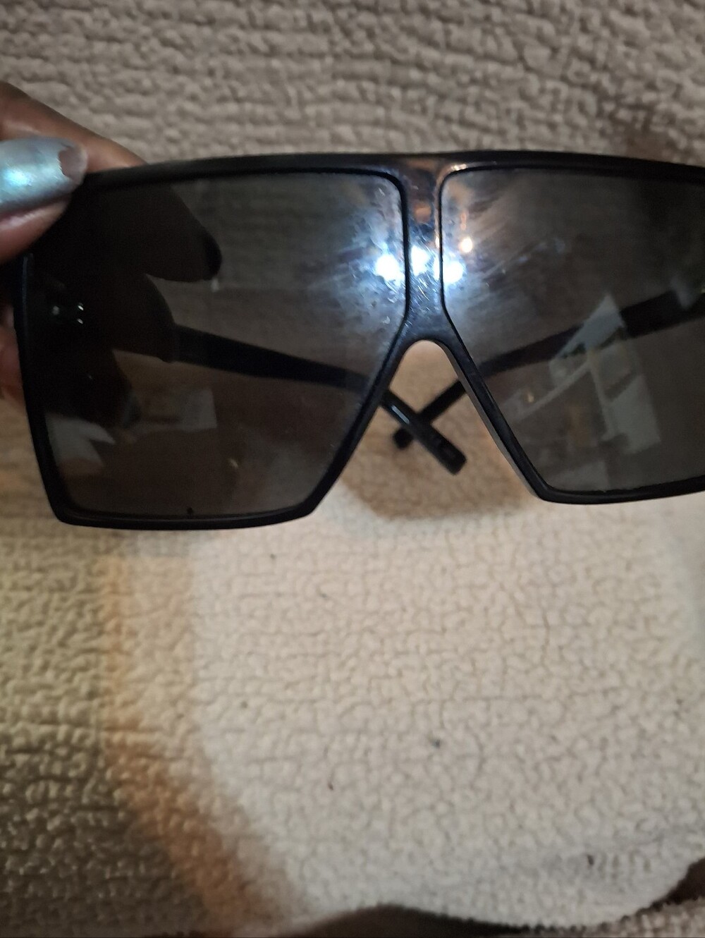YSL Black Shield Sunglasses - Classic Polarized Look